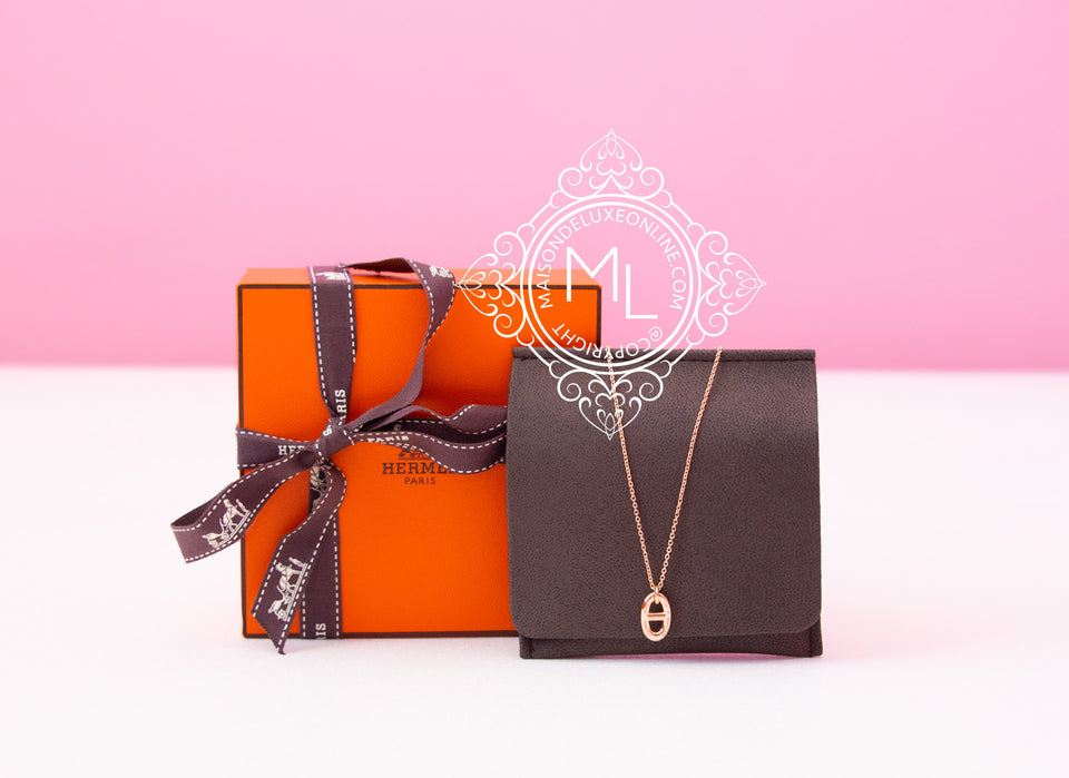 Hermes Rose Gold Farandole Pendant Necklace