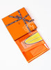 Hermes Orange Twill Silk 90 cm Sea Surf and Fun Scarf