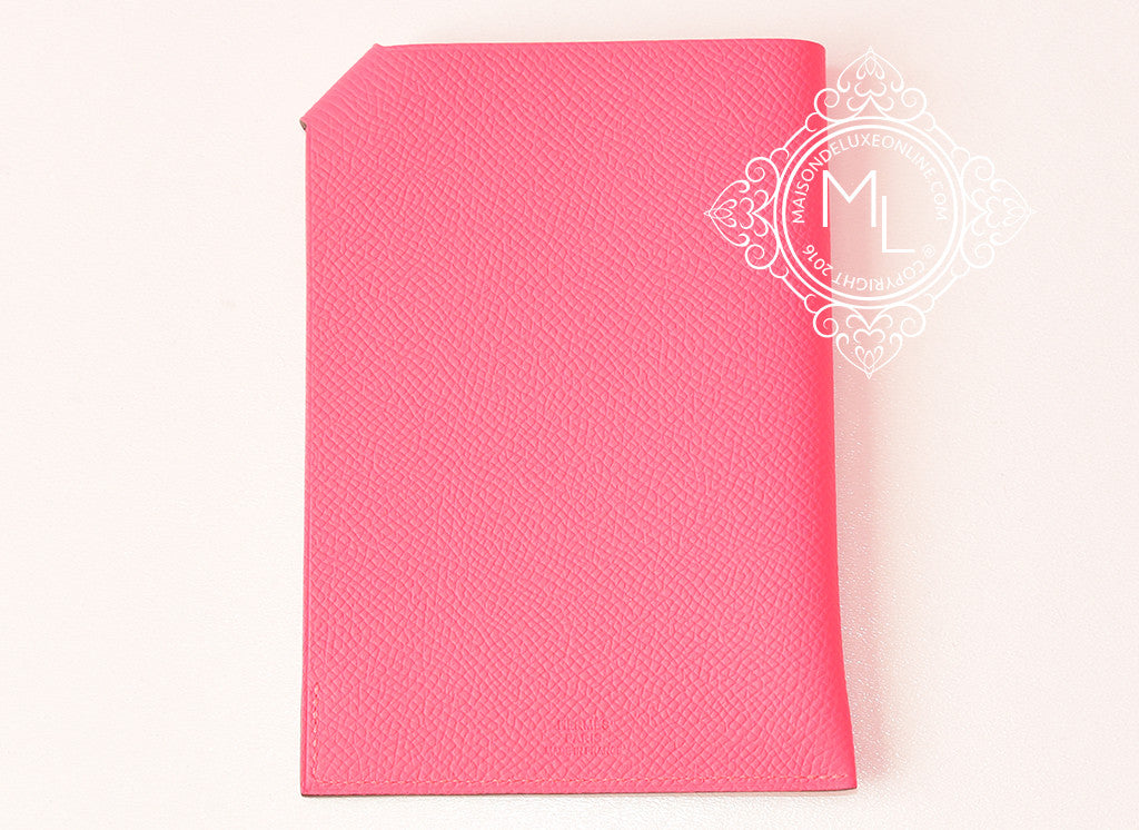 Hermes Rose Sakura Vision Passport / Agenda Notebook Cover (no refill) -  MAISON de LUXE