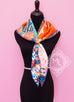 Hermes Orange Twill Silk 90 cm Into the Canadian Wild Scarf