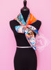 Hermes Orange Twill Silk 90 cm Into the Canadian Wild Scarf
