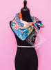 Hermes Orange Twill Silk 90 cm Into the Canadian Wild Scarf