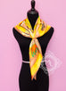 Hermes Yellow Twill Silk 90 cm Sea Surf and Fun Scarf