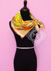 Hermes Yellow Twill Silk 90 cm Sea Surf and Fun Scarf