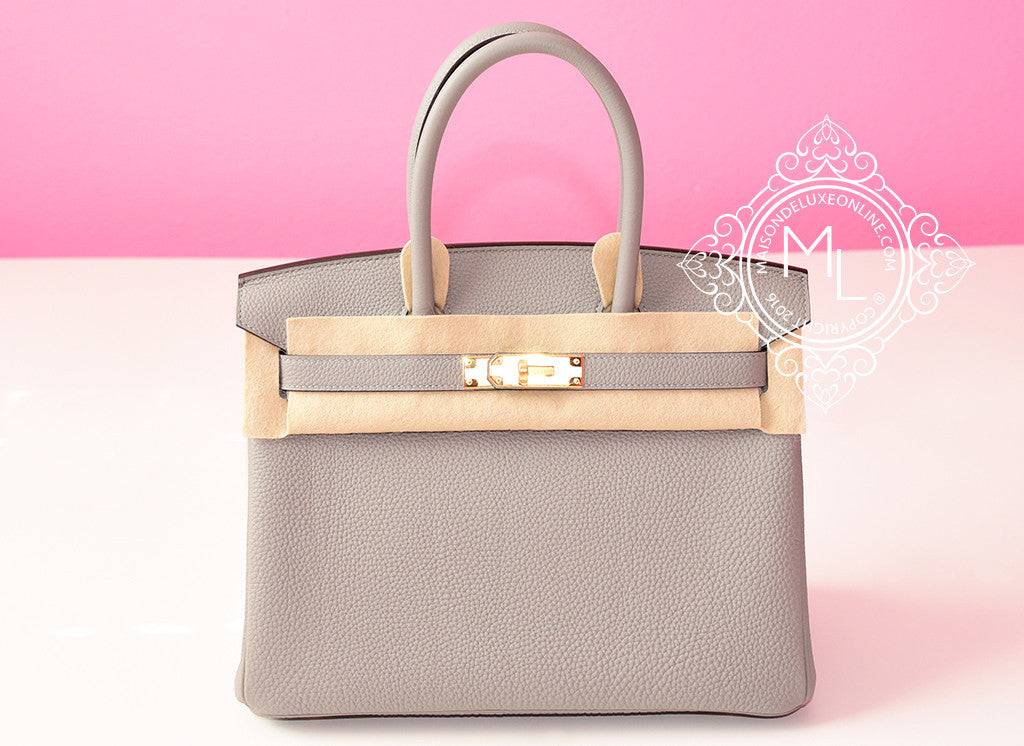 Birkin 25 Kelly 30 Hermes HERMES GRIS MOUETTE GRAY GREY