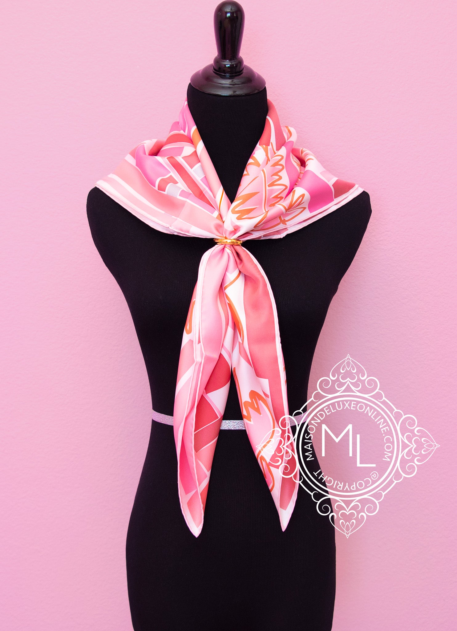 Silk scarf Hermès Pink in Silk - 31952039