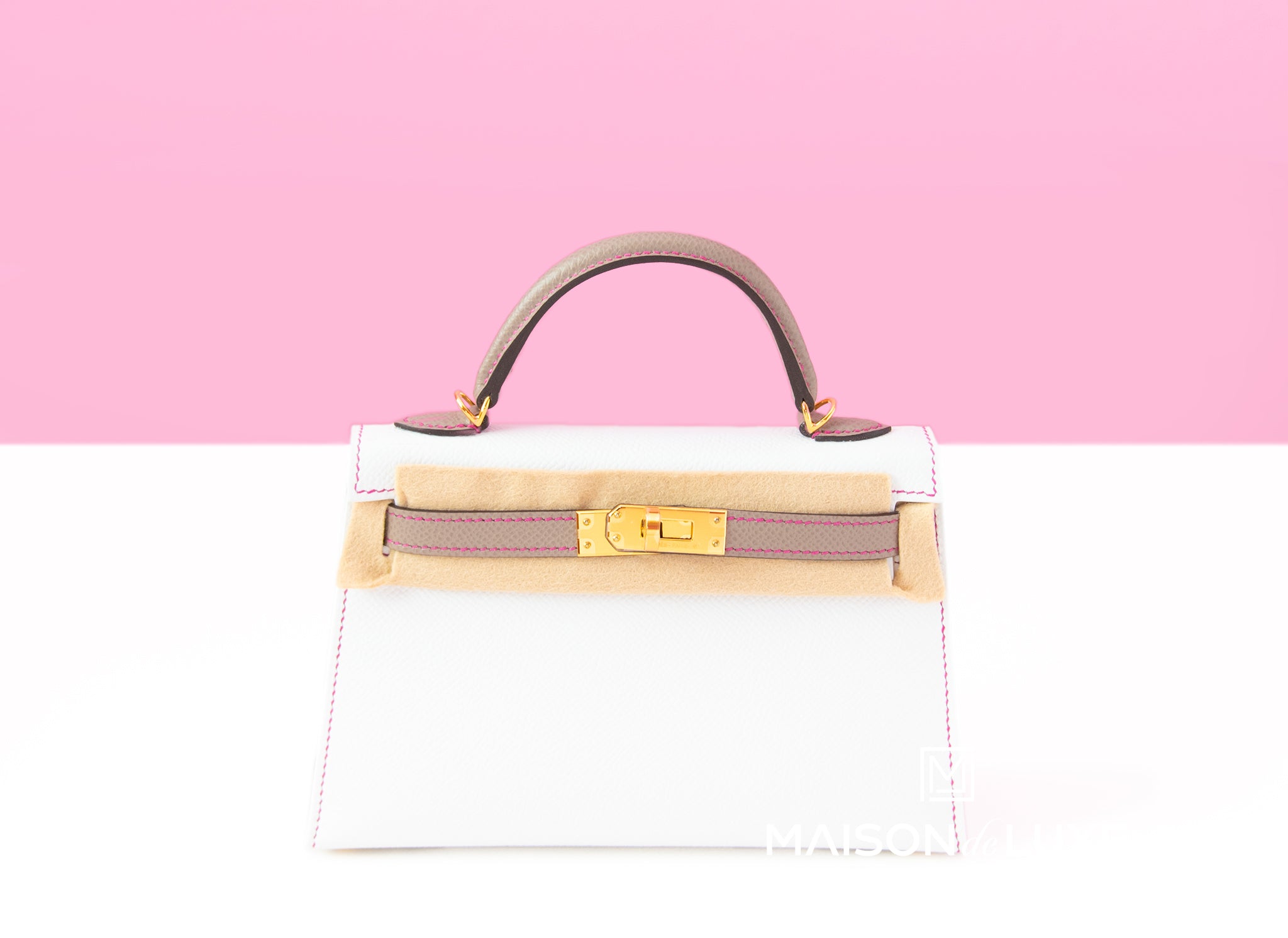 Hermes Kelly 20 Mini - Pink Ghw