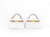 Hermes Mini Kelly II 20 Blanc / Gris Asphalt Epsom