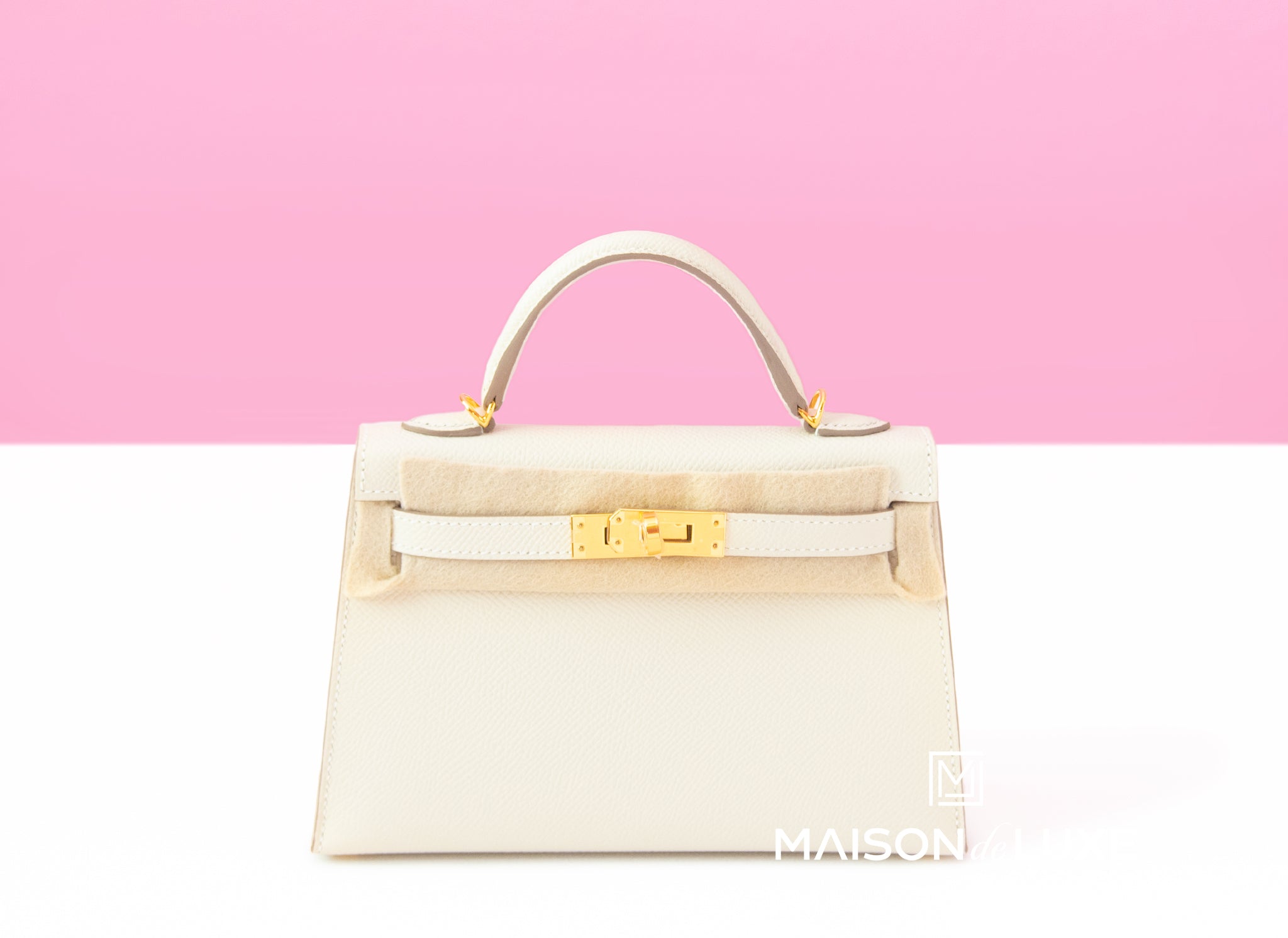 hermes mini kelly white