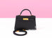 Hermes Noir Black Epsom Mini Kelly II 20 cm