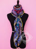 Hermes "Le Jardin de la Maharani" Purple Cashmere 140 GM Shawl Scarf