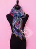 Hermes "Le Jardin de la Maharani" Purple Cashmere 140 GM Shawl Scarf