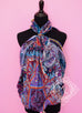 Hermes "Le Jardin de la Maharani" Purple Cashmere 140 GM Shawl Scarf