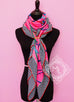Hermes "Fouets et Badines" Pink Cashmere 140 GM Shawl Scarf