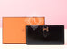 Hermes Noir Black Veau Box Bearn Long Wallet Clutch