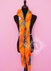 Hermes "Les Tresors d'un Artiste" Orange Cashmere 140 GM Shawl Scarf