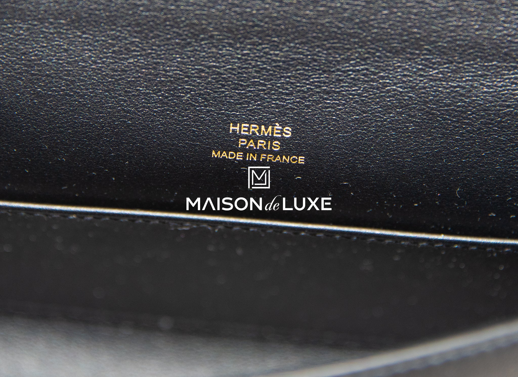 Hermes Noir Black PHW Swift Mini Kelly Pochette Clutch - MAISON de LUXE