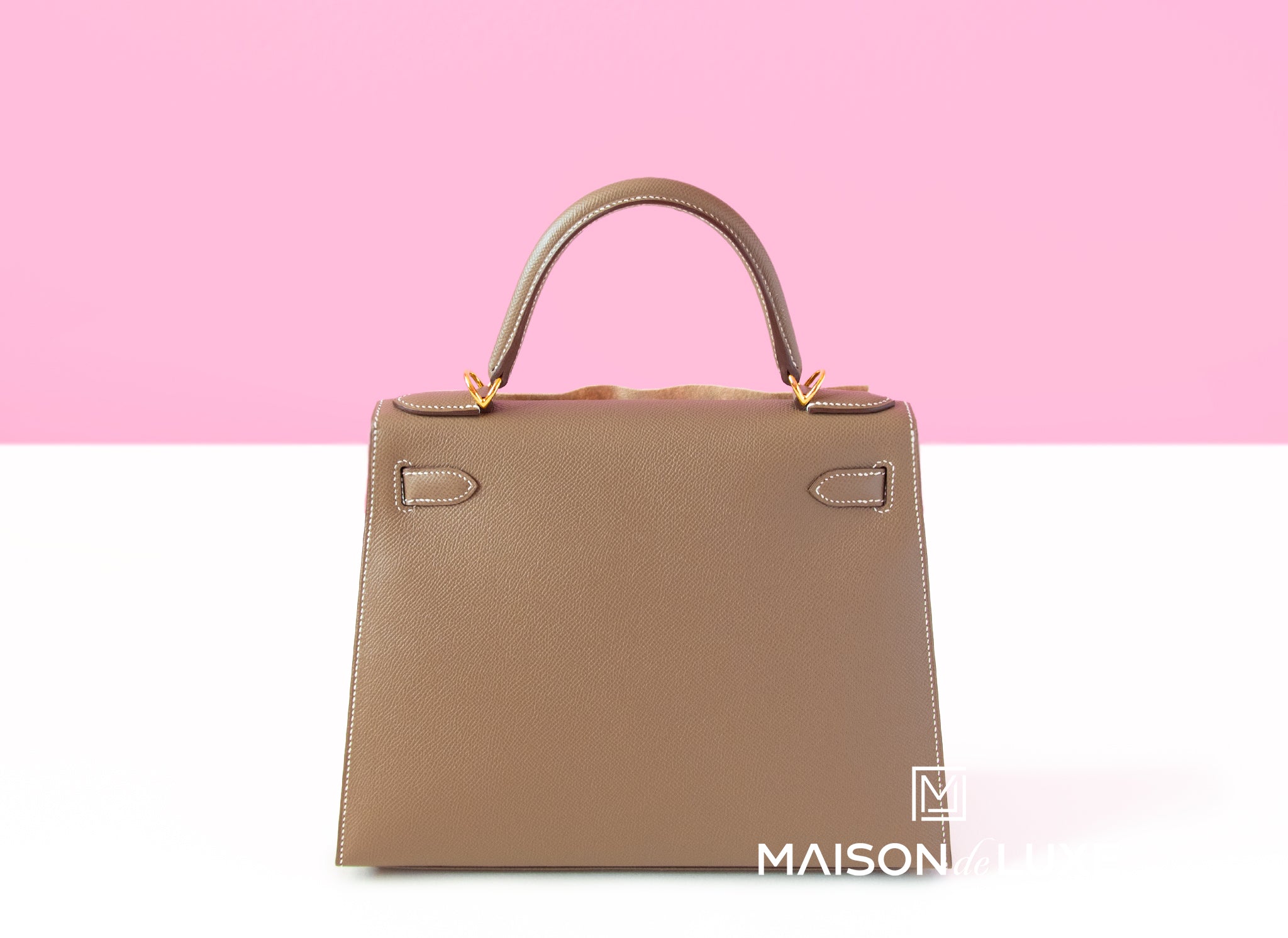 Hermes Kelly Sellier 28 Etoupe Epsom Gold Hardware – Madison Avenue Couture