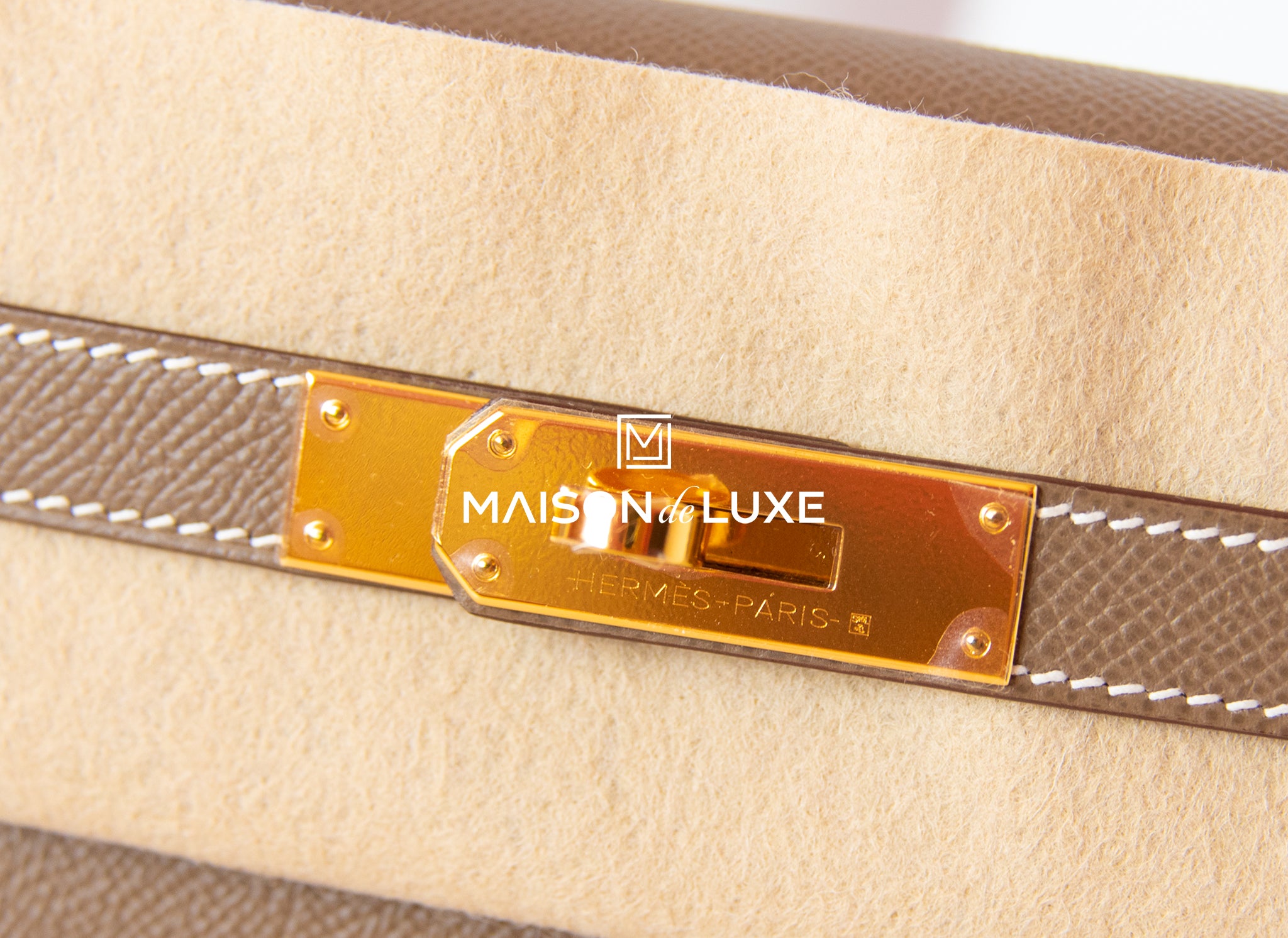 Hermes Kelly Sellier 28 Etoupe Epsom Gold Hardware – Madison Avenue Couture