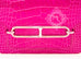 Hermes Roulis Mini 18 Rose Scheherazade Crocodile Alligator Handbag