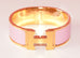Hermes Pink Clic Clac Gold Hardware Bracelet PM