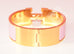 Hermes Pink Clic Clac Gold Hardware Bracelet PM
