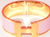 Hermes Pink Clic Clac Gold Hardware Bracelet PM