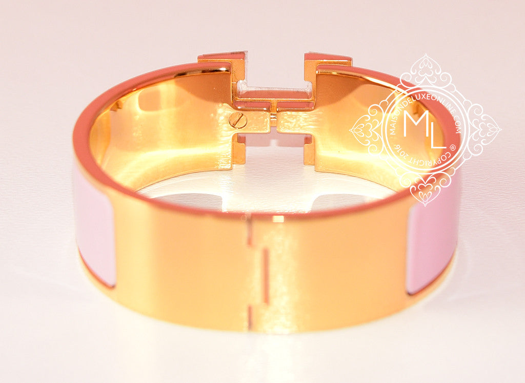 Hermes Clic H Diamond Bangle Bracelet in 18k Rose Gold – Nally Jewels