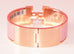 Hermes Rose Nacarat Pink Clic Clac Rose Gold Hardware Bracelet PM