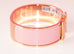 Hermes Rose Nacarat Pink Clic Clac Rose Gold Hardware Bracelet PM