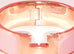 Hermes Rose Nacarat Pink Clic Clac Rose Gold Hardware Bracelet PM