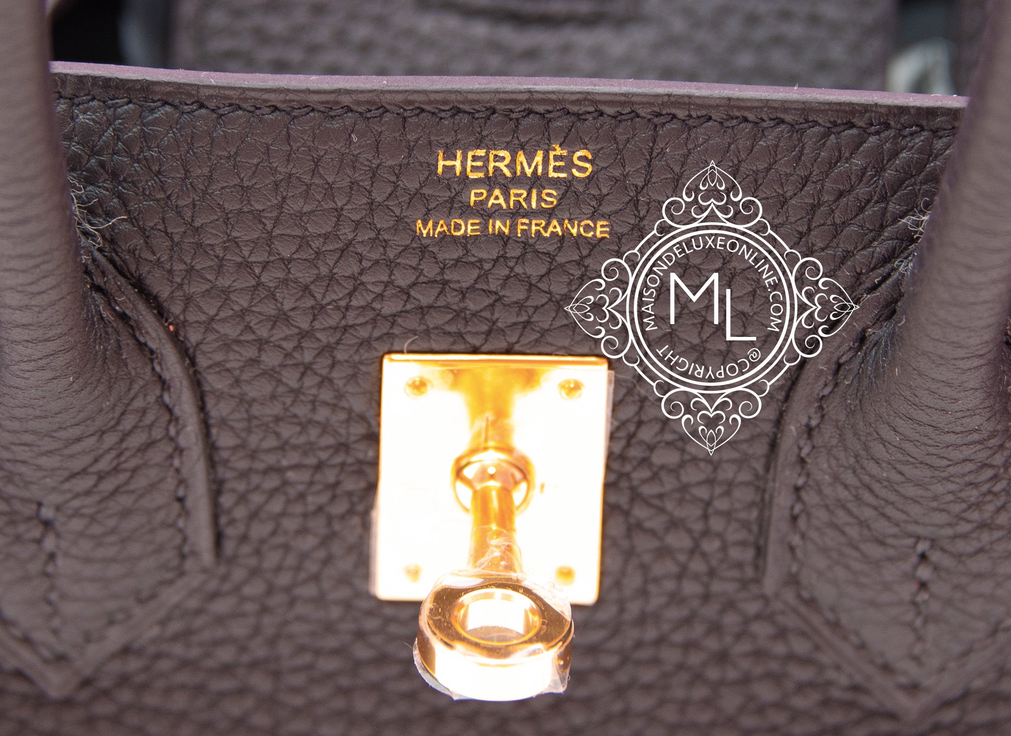 Hermes Noir Black Togo Birkin 25 Handbag Bag Kelly Tote Gold Hardware –  MAISON de LUXE