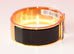 Hermes Black Clic Clac Gold Hardware Bracelet PM