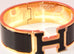 Hermes Black Clic Clac Gold Hardware Bracelet PM