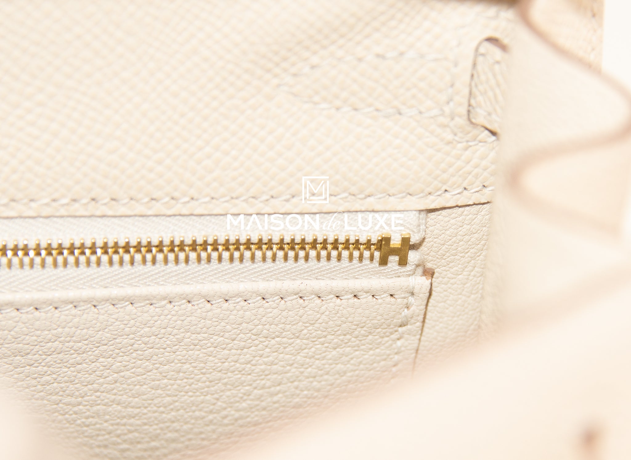 Hermès 25cm Kelly Sellier, Craie Epsom Leather