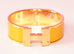 Hermes Yellow Clic Clac Gold Hardware Bracelet PM