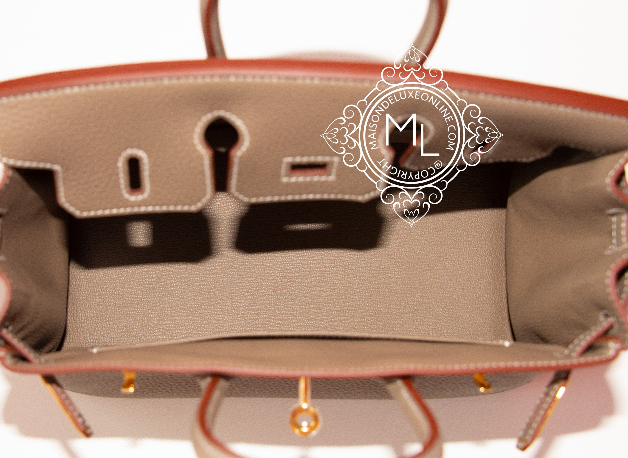 Hermes Kelly 25 Etoupe Togo Gold Hardware - Vendome Monte Carlo