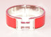 Hermes Red Clic Clac Palladium Hardware Bracelet PM