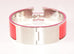 Hermes Red Clic Clac Palladium Hardware Bracelet PM