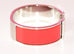 Hermes Red Clic Clac Palladium Hardware Bracelet PM