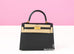 Hermes Kelly Sellier 25 Black Epsom - front