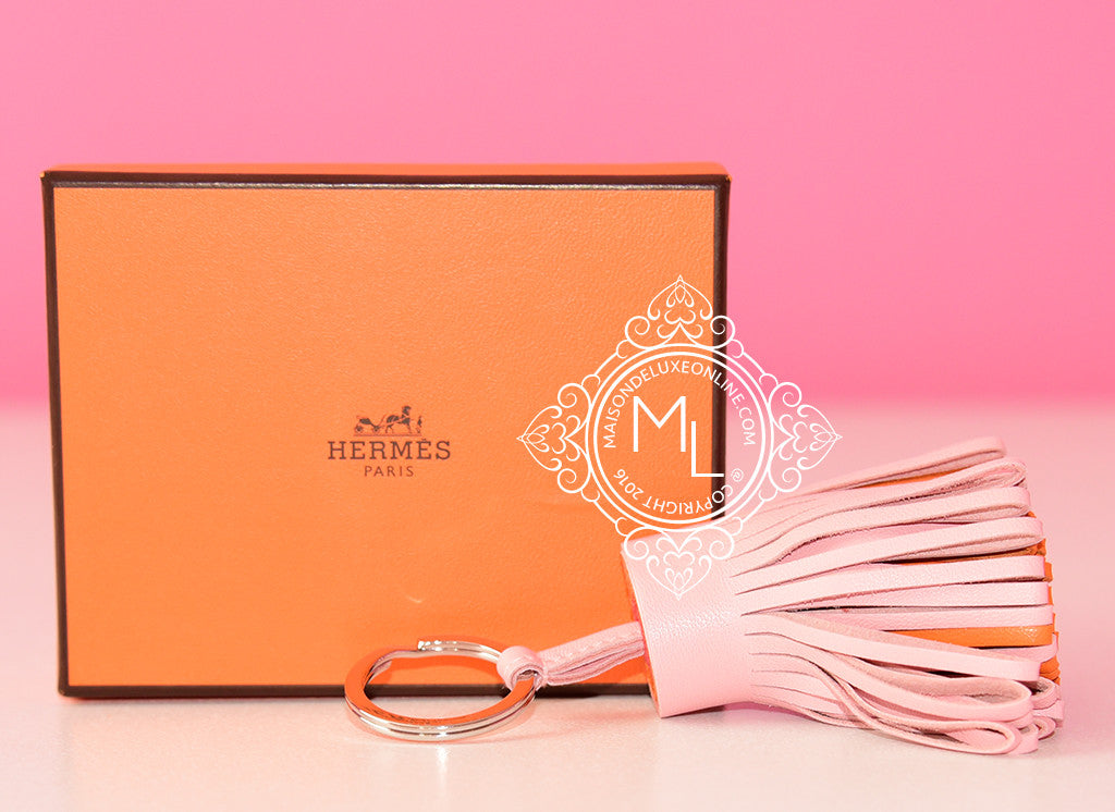 Hermes Rose Sakura / Bougainvillea / Orange Carmen Bag Charm