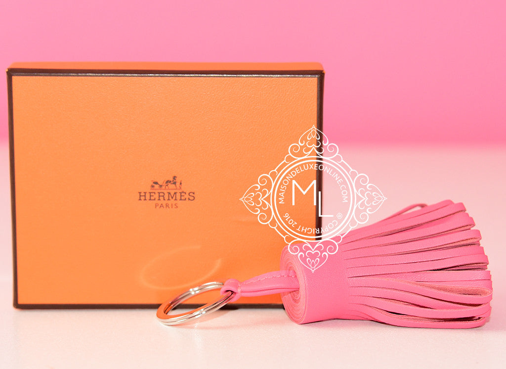 Hermes Rose Azalea Carmen Keychain Bag Charm