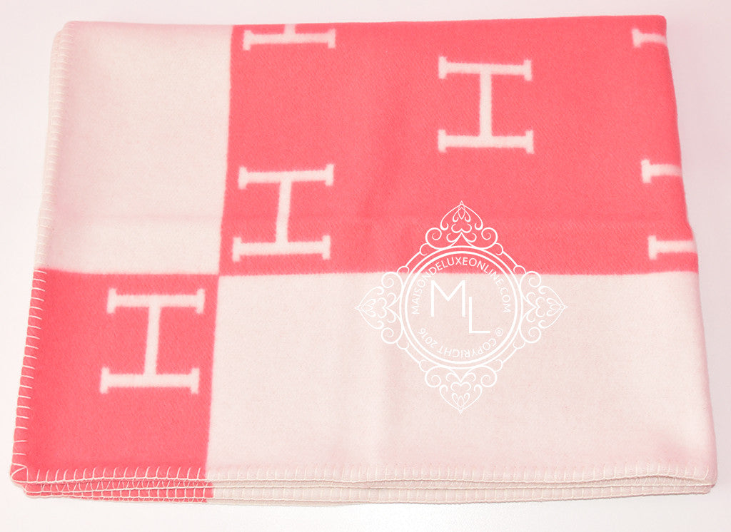 Hermes avalon blanket pink Clearance