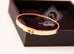 Hermes Rose Gold 4 Diamonds Kelly Bracelet SH