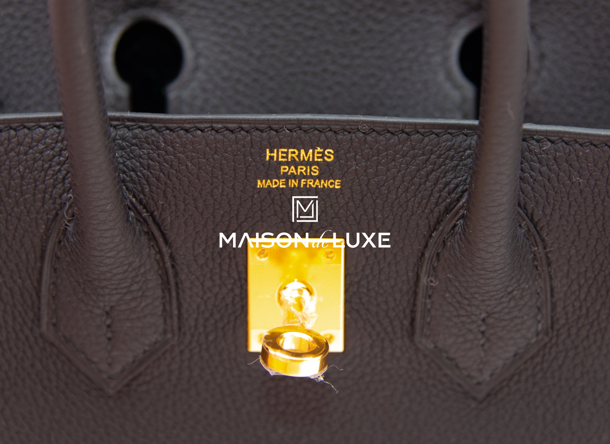 Hermes Birkin bag 25 Black Togo leather Silver hardware