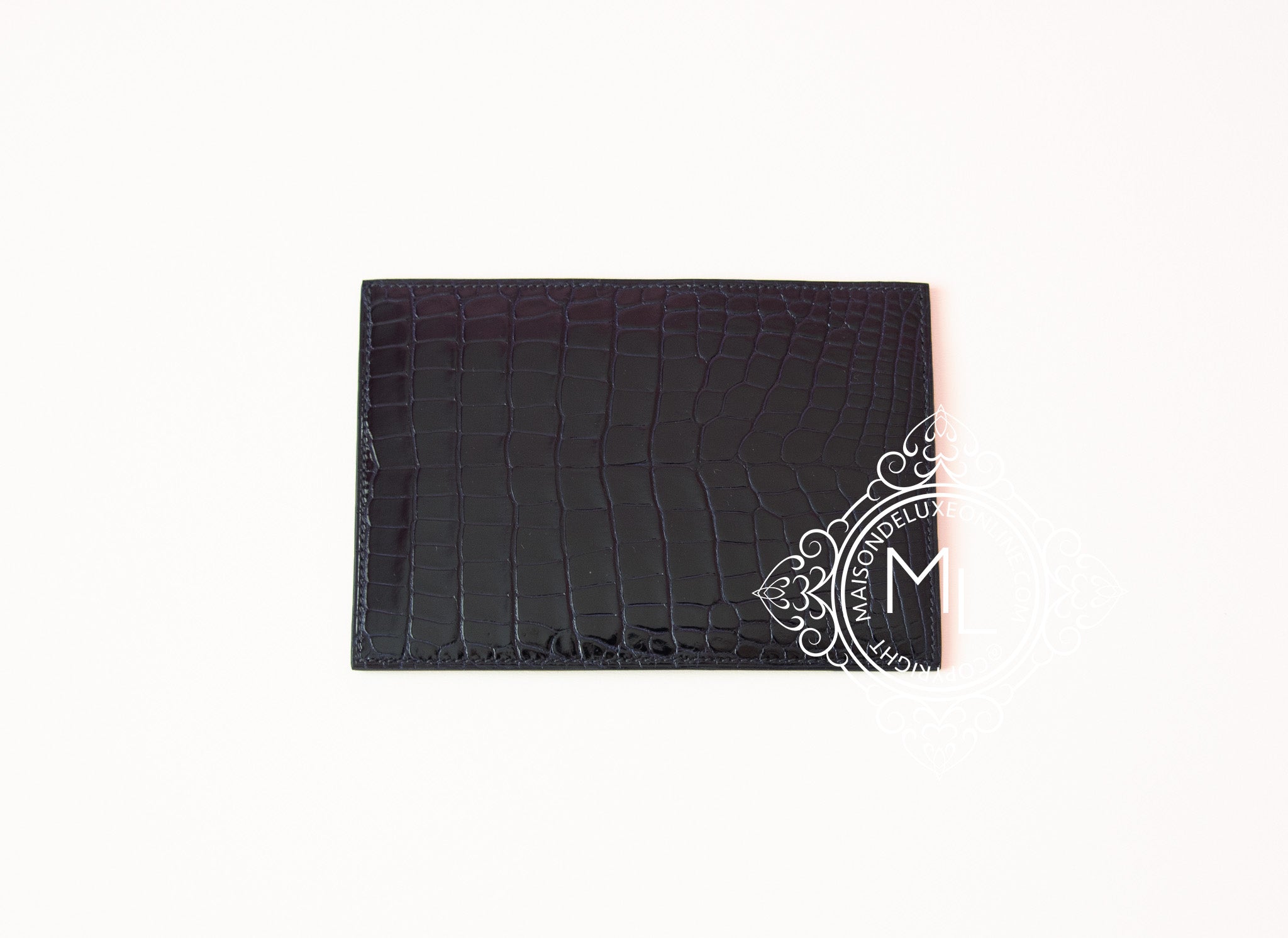 Hermes MC2 Card Holder in Matt Graphite Alligator Leather – Brands