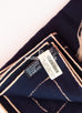 Hermes "Pirouette au Galop" Marine Cashmere 140 GM Shawl Scarf