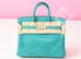 Hermes Blue Paon Crocodile Gold Birkin 25 Handbag