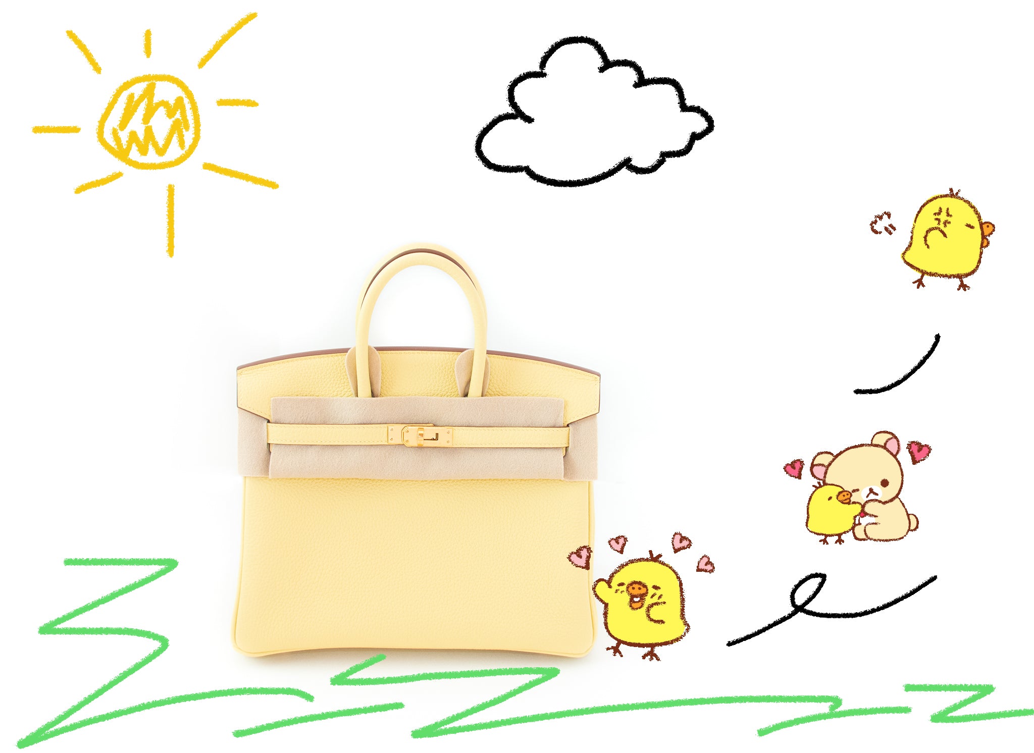 Hermes Birkin 25 Bag Jaune Poussin Gold Hardware Swift Leather – Mightychic